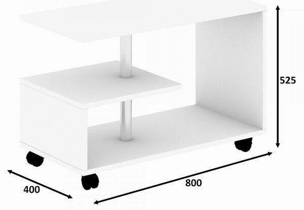 Hanah Home Konferenční stolek Karanfil 80 cm bilý