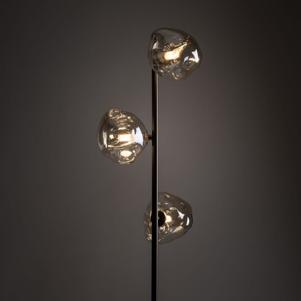 TK Lighting Hnědá stojací lampa Lava pro žárovku 3x G9 TK16150