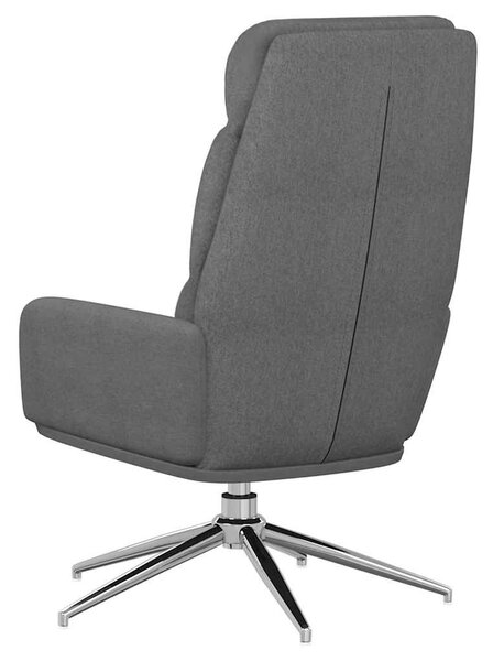Relaxační křeslo světle šedé textil 341130