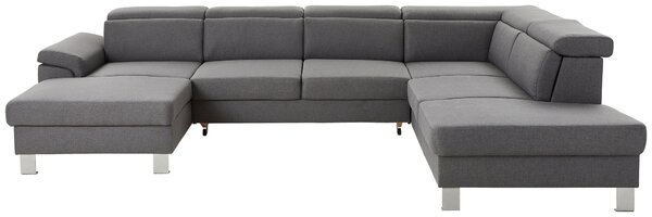 SEDACÍ SOUPRAVA, textil, šedá Xora - Sedací soupravy
