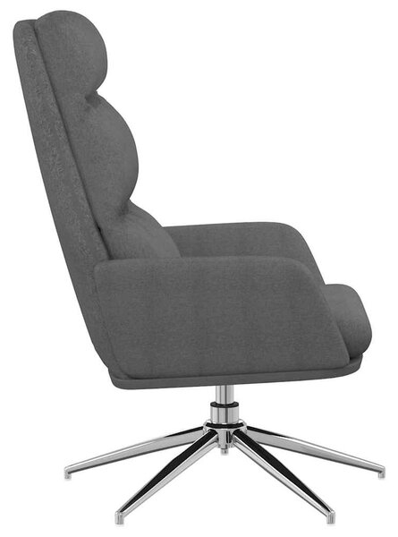 Relaxační křeslo světle šedé textil 341130