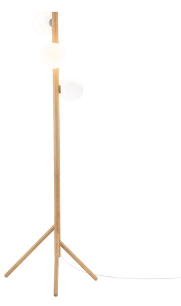 TK Lighting Stojací lampa Estera Wood s dekorem dřeva pro žárovku 3x G9 TK5809