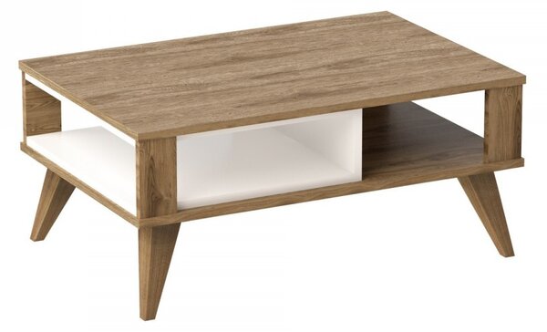 Hanah Home Konferenční stolek Ionis 90 cm dub/bílý