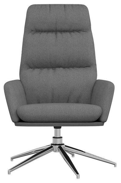 Relaxační křeslo světle šedé textil 341130