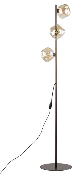 TK Lighting Hnědá stojací lampa Lava pro žárovku 3x G9 TK16150
