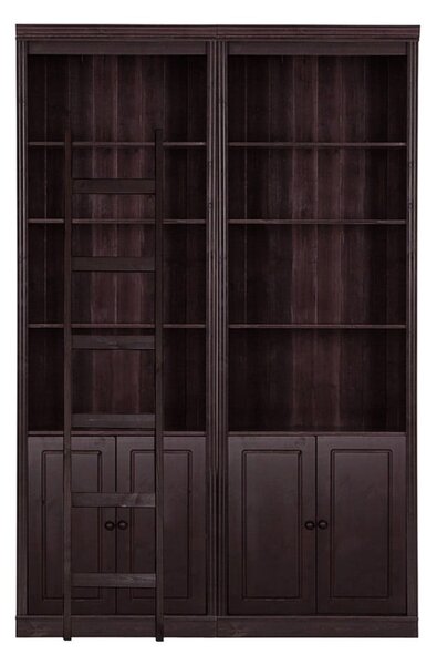Hnědá knihovna z borovicového dřeva 148x223 cm Anita – Støraa
