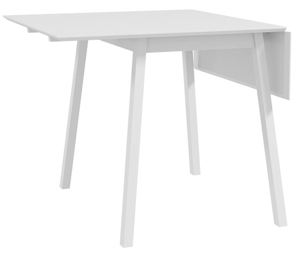 HOMCOM Skládací Jídelní Stůl pro 2-4 Osoby, Skládací Stůl v Krajinném Stylu pro Malé Prostory, Kuchyň, Jídelna 110 x 86 x 75 cm, Bílý | Aosom