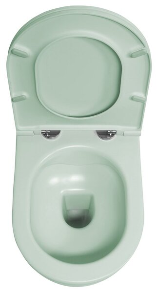 Isvea Isvea, INFINITY závěsná WC mísa, Rimless, 36,5x53cm, zelená mint, 10NF02004-2T