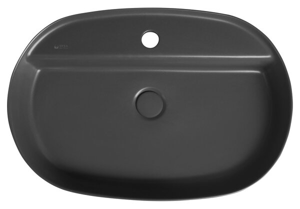 Sapho , INFINITY OVAL keramické umyvadlo na desku, 60x40cm, antracit, 10NF65060-2C
