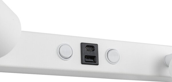 TK Lighting Bílé bodové svítidlo Nex s USB pro žárovku 2x GU10 TK11355