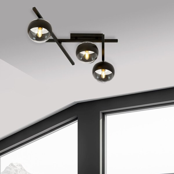 Emibig Smart Stripe stropní světlo 3x10 W černá-průhledná 1105/3