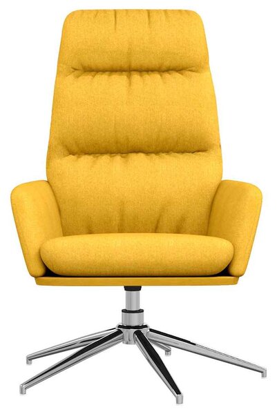 Relaxační křeslo hořčicově žluté textil 341137