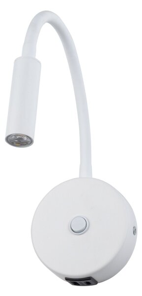 TK Lighting Bílé bodové svítidlo Lagos s USB pro žárovku G9 TK10202