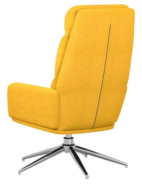 Relaxační křeslo hořčicově žluté textil 341137