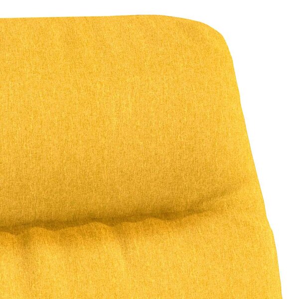 Relaxační křeslo hořčicově žluté textil 341137