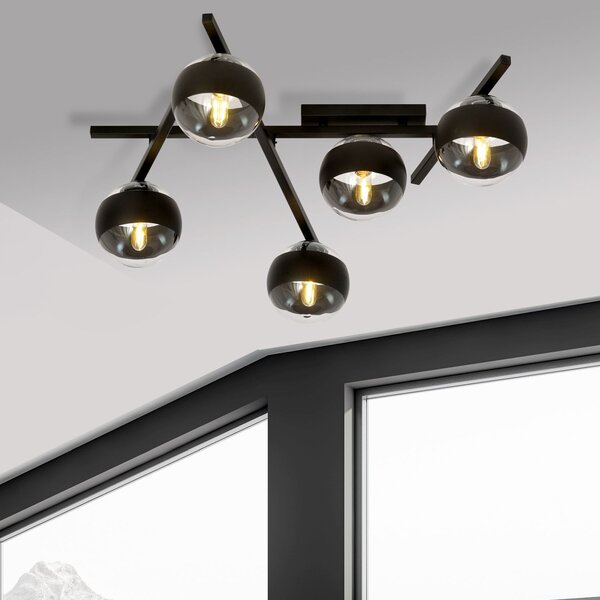 Emibig Smart Stripe stropní světlo 5x10 W černá-průhledná 1105/5