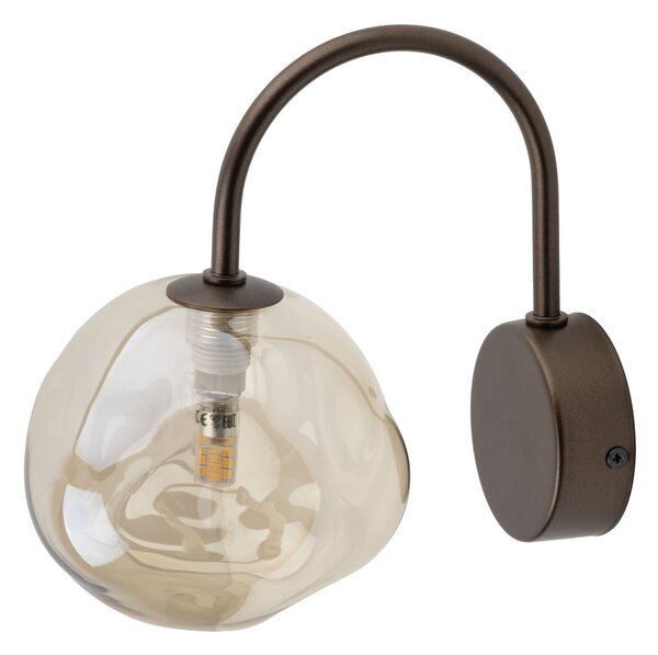 TK Lighting Hnědé nástěnné svítidlo Lava pro žárovku G9 TK11024