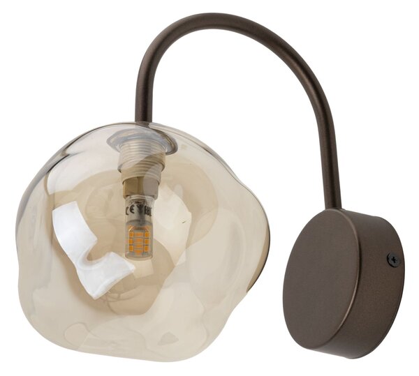 TK Lighting Hnědé nástěnné svítidlo Lava pro žárovku G9 TK11024