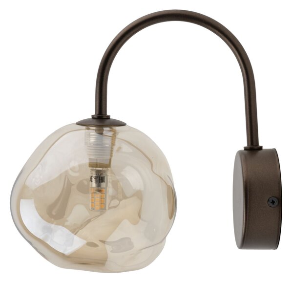 TK Lighting Hnědé nástěnné svítidlo Lava pro žárovku G9 TK11024