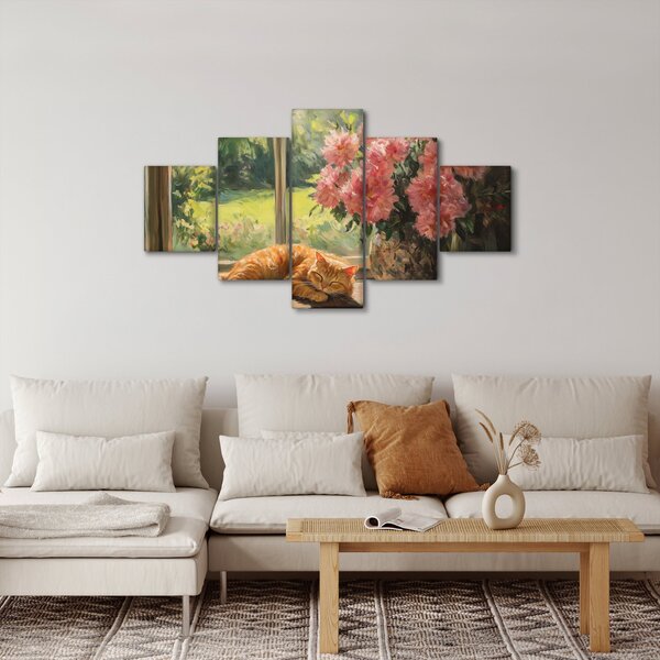 Obraz - Kočka na okně (125x70 cm)