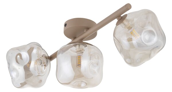 TK Lighting Béžové stropní svítidlo Lava pro žárovku 3x G9 TK11105
