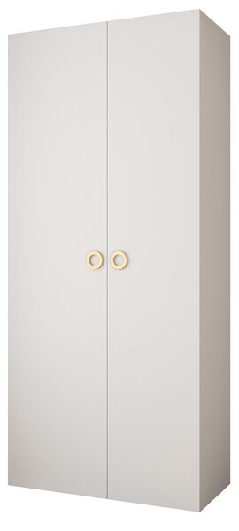 Šatní skříň 110 cm Carmela 40-1 (bílá + zlatá). Akce -20%. 1126506
