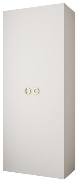 Šatní skříň 100 cm Carmela 40-1 (bílá + zlatá). Akce -21%. 1126502