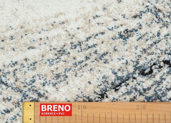Breno Kusový koberec BOLOGNA 461 blue modro–šedý, 80x150 cm, Modrá/Šedá