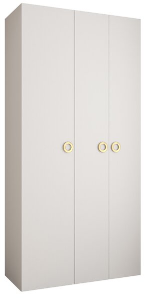 Šatní skříň 120 cm Carmela 40-1 (bílá + zlatá). Akce -20%. 1126510