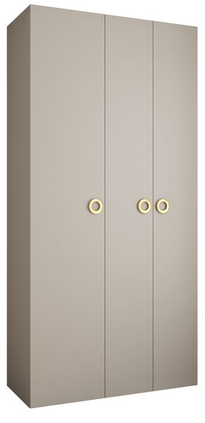 Šatní skříň 120 cm Carmela 40-1 (kašmír + zlatá). Akce -20%. 1126512