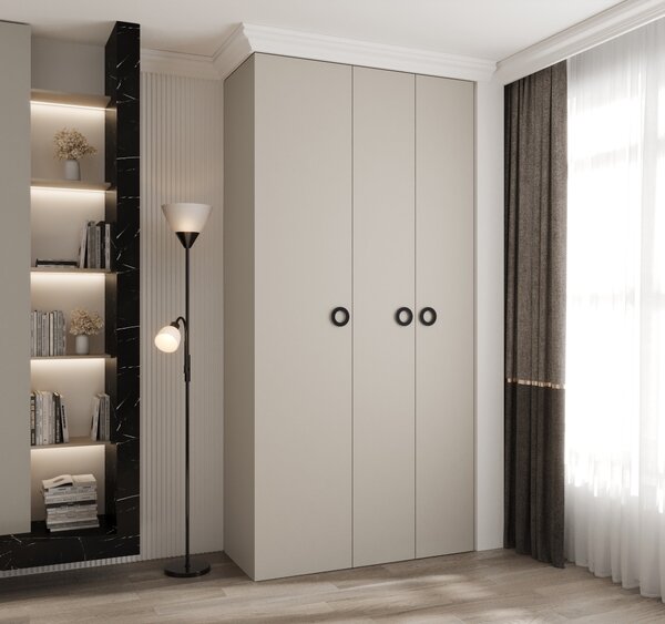 Šatní skříň 120 cm Carmela 40-1 (kašmír + černá)