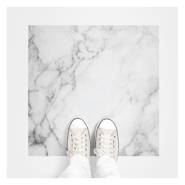 Samolepka na podlahu Ambiance Slab Stickers White Marble, 30 x 30 cm