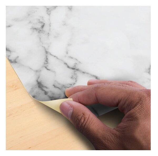 Samolepka na podlahu Ambiance Slab Stickers White Marble, 30 x 30 cm