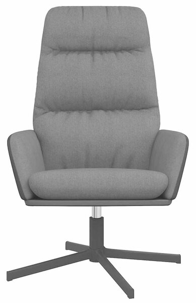 Relaxační křeslo světle šedé textil 341148