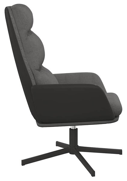 Relaxační křeslo světle šedé textil 341148