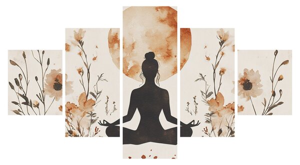 Obraz - Oranžová jóga (125x70 cm)