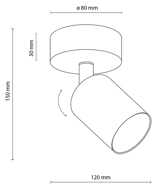 TK Lighting Bílé bodové svítidlo Nex pro žárovku GU10 TK11368