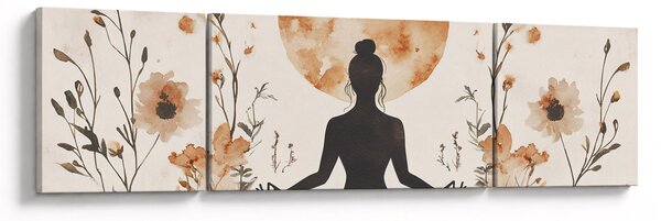 Obraz - Oranžová jóga (170x50 cm)