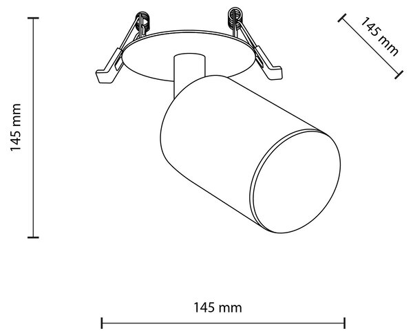 TK Lighting Bílé vestavné bodové svítidlo Nex pro žárovku GU10 TK10802
