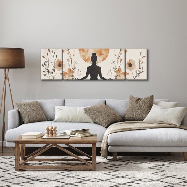 Obraz - Oranžová jóga (170x50 cm)