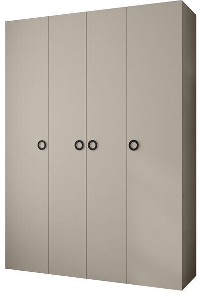 Šatní skříň 180 cm Carmela 40-1 (kašmír + černá)