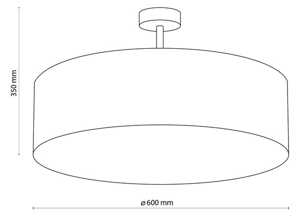 TK Lighting Černé závěsné svítidlo Rondo 600mm pro žárovku 4x E27 TK4245