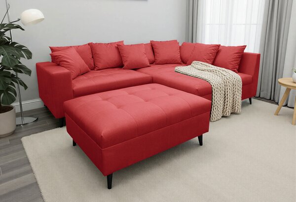 ROHOVÁ SEDAČKA, textil, červená MID.YOU - Sedací soupravy, Online Only