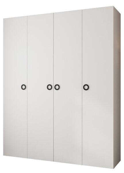 Šatní skříň 200 cm Carmela 40-1 (bílá + černá)
