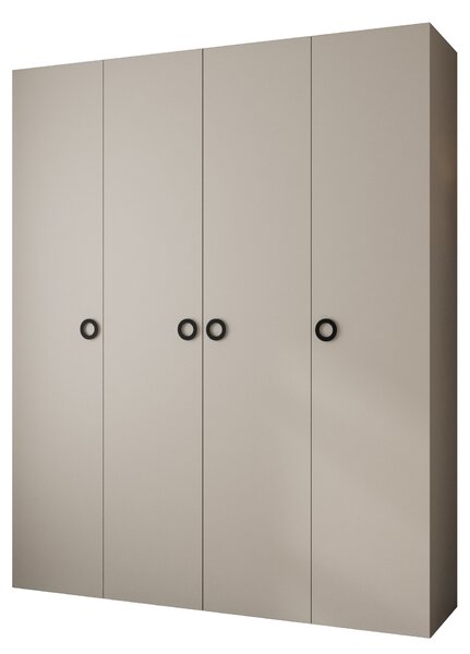 Šatní skříň 200 cm Carmela 40-1 (kašmír + černá)