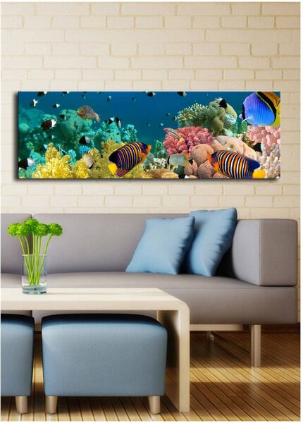 Podsvícený obraz Wallity Sea, 90 x 30 cm