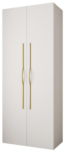 Šatní skříň 100 cm Carmela 40-2 (bílá + zlatá)