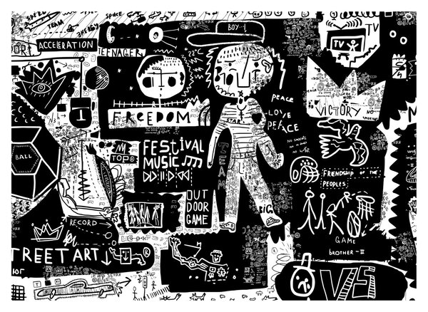 Skleněný obraz - Graffiti (70x50 cm)