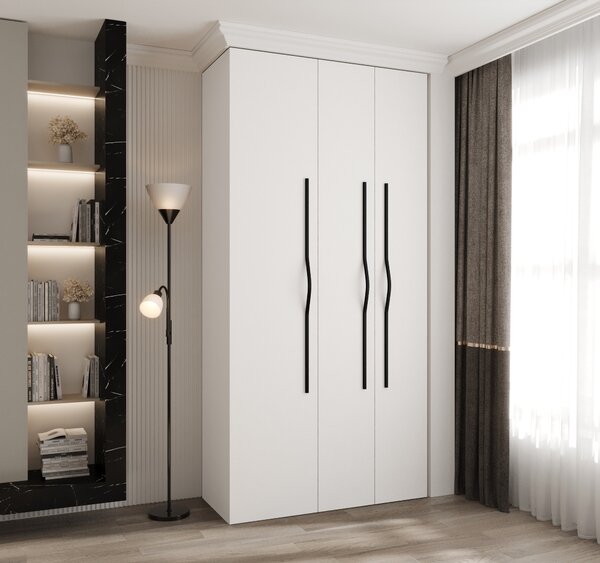 Šatní skříň 120 cm Carmela 40-2 (bílá + černá)