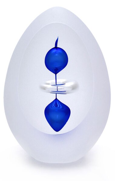 Artcristal Bohemia Broušené těžítko - dekor 08 Barva: Modrá, Výška: 7 cm